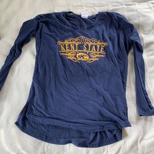 Kent state long sleeve shirt, size small, navy blue